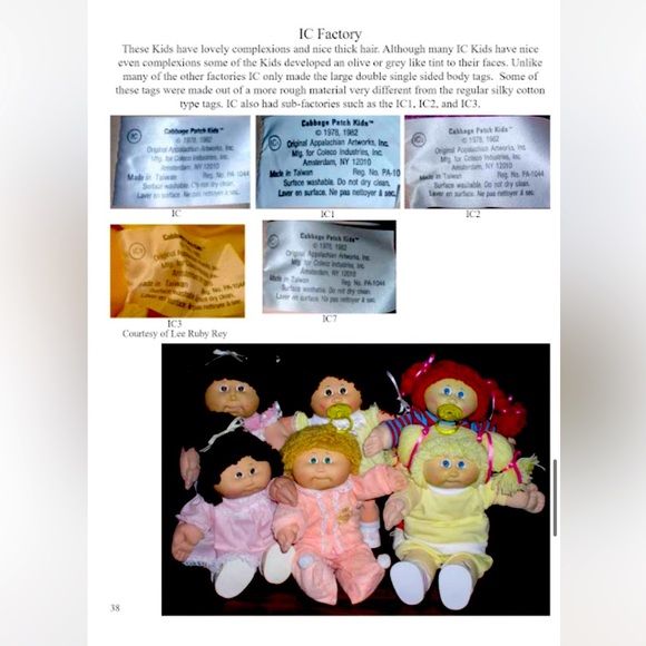 Rare Vintage Silk Tag Stamped Cabbage Patch Doll- Brown Hair - Picture 4 of 17